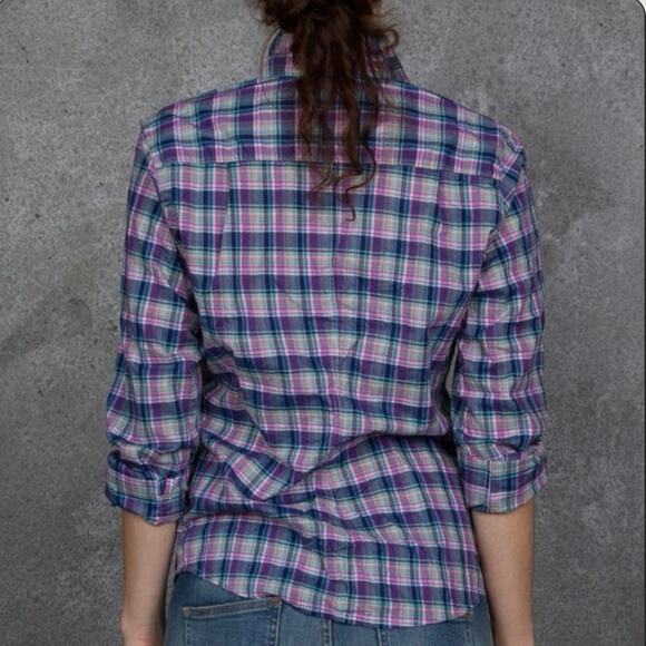 Frank & Eileen Barry Long Sleeve Plaid Button Up Large - Picture 5 of 8